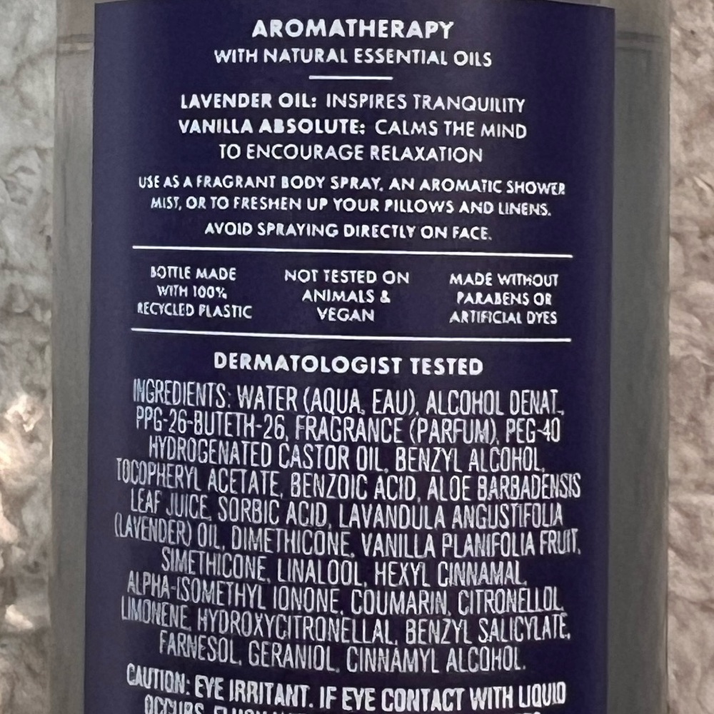Bath Body Works Lavender Vanilla Aromatherapy Body Wash, Creme, & Sleep Oil Mist - Picture 13 of 13